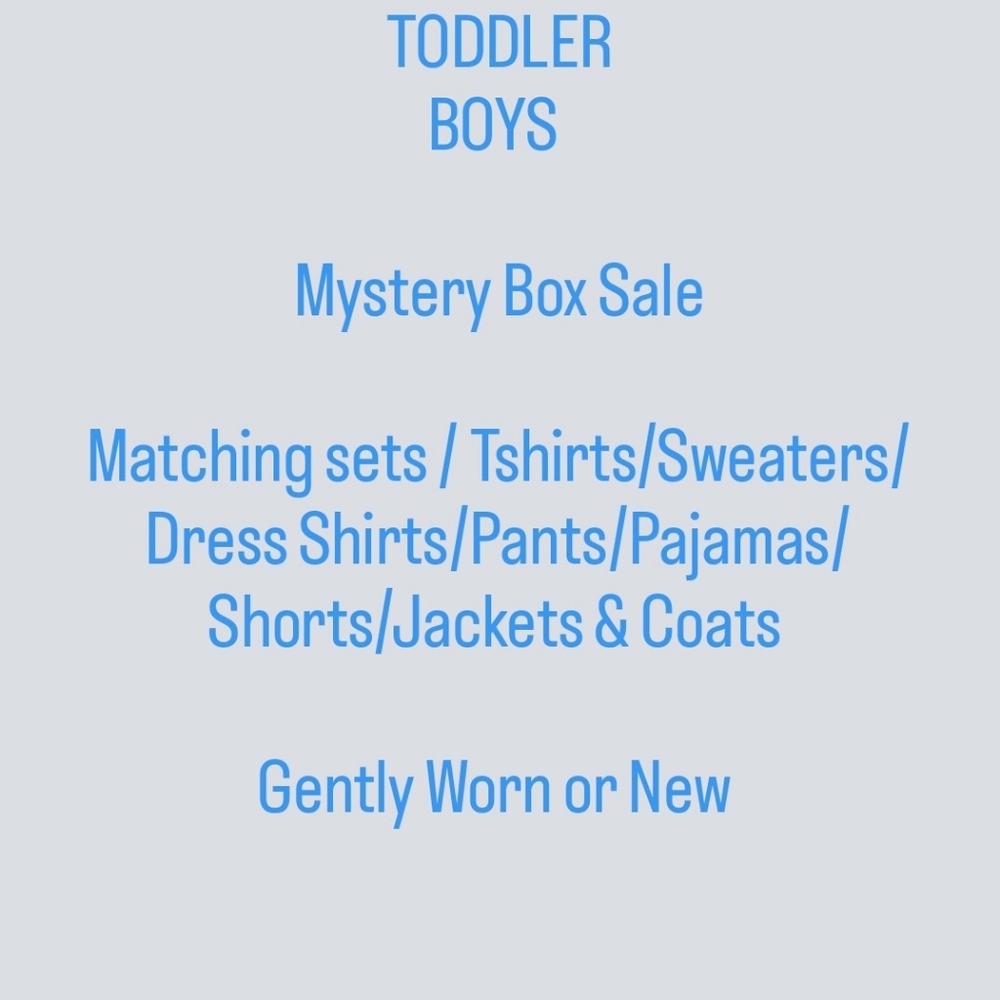 Huge Closet Sale for Toddler Boys